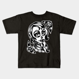 Lupe day of the dead girl Kids T-Shirt